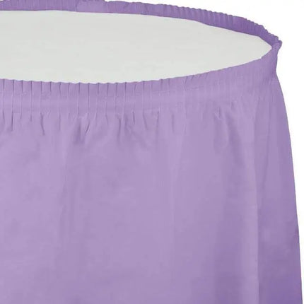Luscious Lavender Plastic Tableskirt - Party Expo