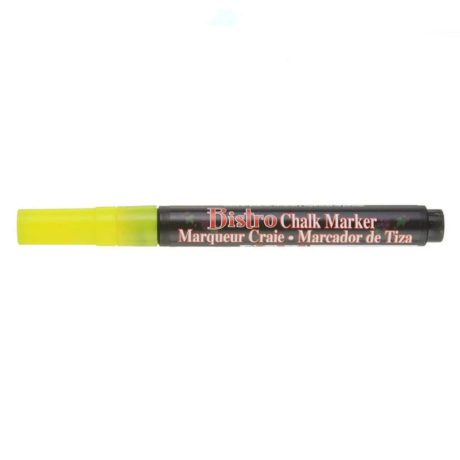 Marvy Bistro Fine Tip Chalk Marker - Fluorescent Yellow - Party Expo