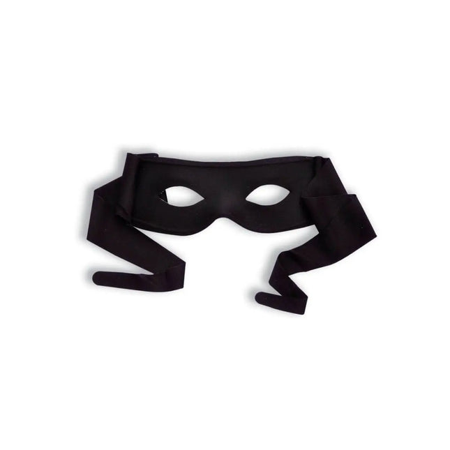 Mask Masked Man W/Ties-Black - Party Expo