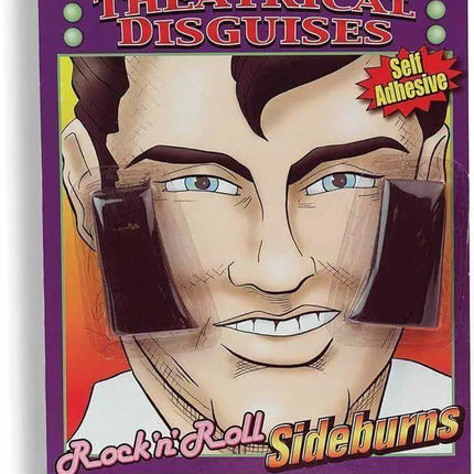 Men's Rock N Roll Sideburns - Brown - Party Expo