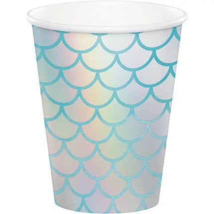 Mermaid - 9oz Iridescent Party Cups (8ct) - Party Expo