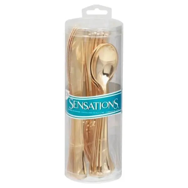 Metallic Gold Cutlery Set (24ct) - Party Expo