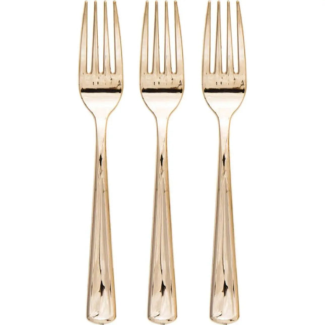 Metallic Gold Forks 24ct - Party Expo