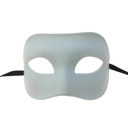 Metallic Mask Male - White - Party Expo