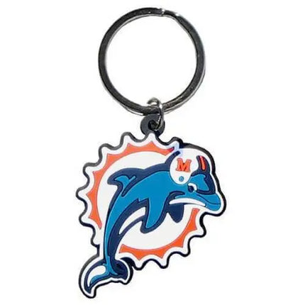 Miami Dolphins - Flex Laser Cut Rubber Keychain - Party Expo