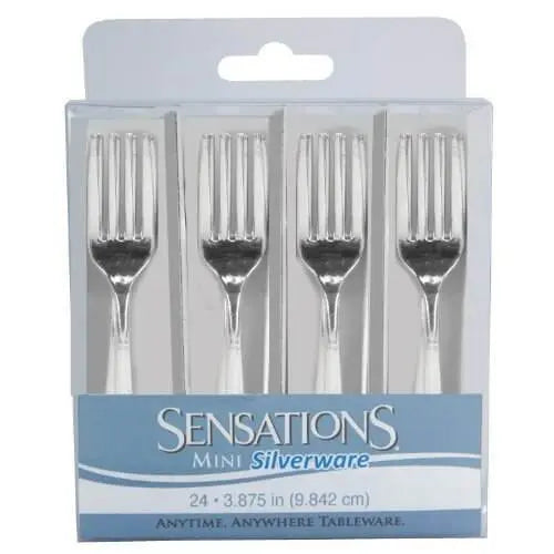 Mini Silver Forks 24ct - Party Expo