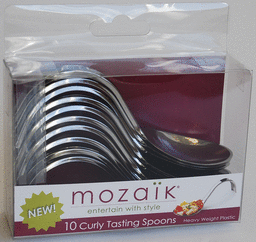 Mozaik Curly Tasting Spoon (10ct) Party Expo  