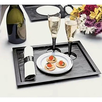 Napkin Roll with Fork, Knife, Spoon - Black (25ct) - Party Expo