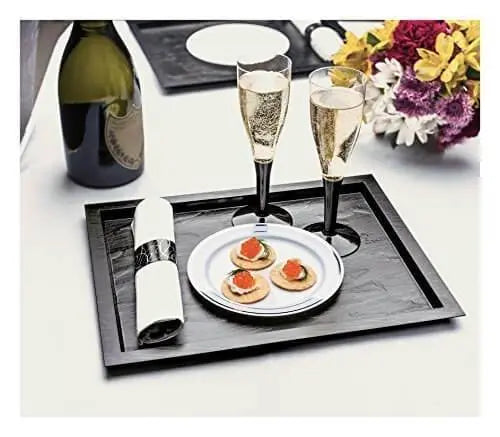 Napkin Roll with Fork, Knife, Spoon - Black (25ct) - Party Expo