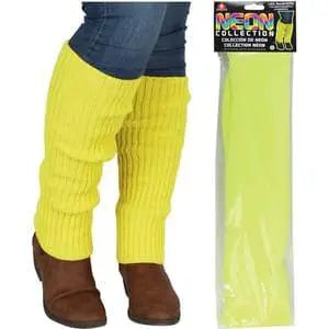 Neon Yellow Leg Warmers - Party Expo