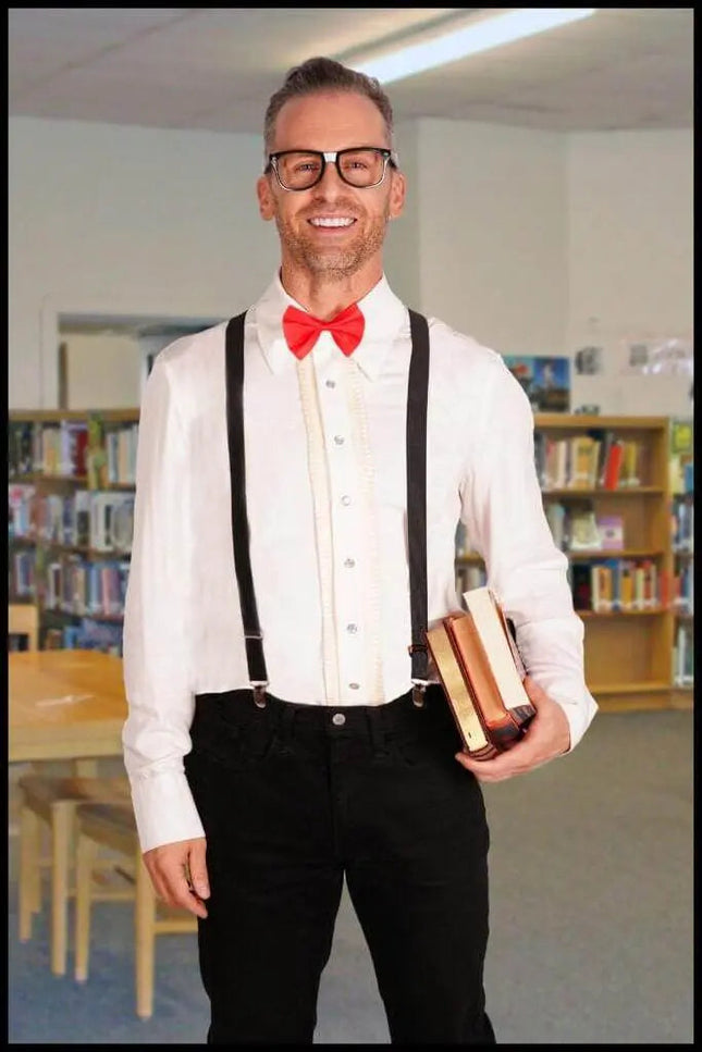 Nerd Kit (Glasses, Suspenders and Bowtie) - Party Expo