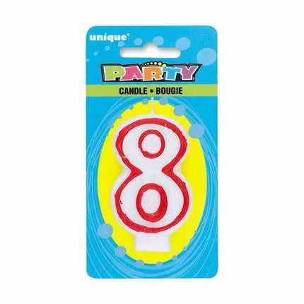 Number '8' Deluxe Birthday Candle - Party Expo