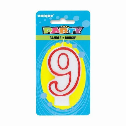 Number '9' Deluxe Birthday Candle - Party Expo