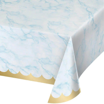 Oh Baby - Blue Marble Tablecover (1ct) - Party Expo