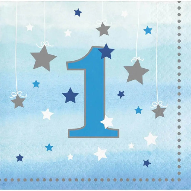 One Little Star Boy - 1st Birthday Beverage Napkins (16ct) - Party Expo