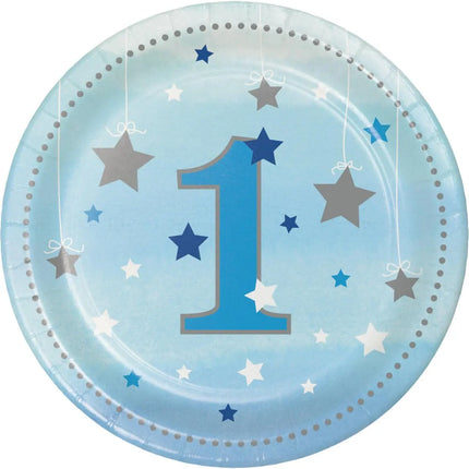 One Little Star Boy - 7" 1st Birthday Dessert Plates (8ct) Party Expo  