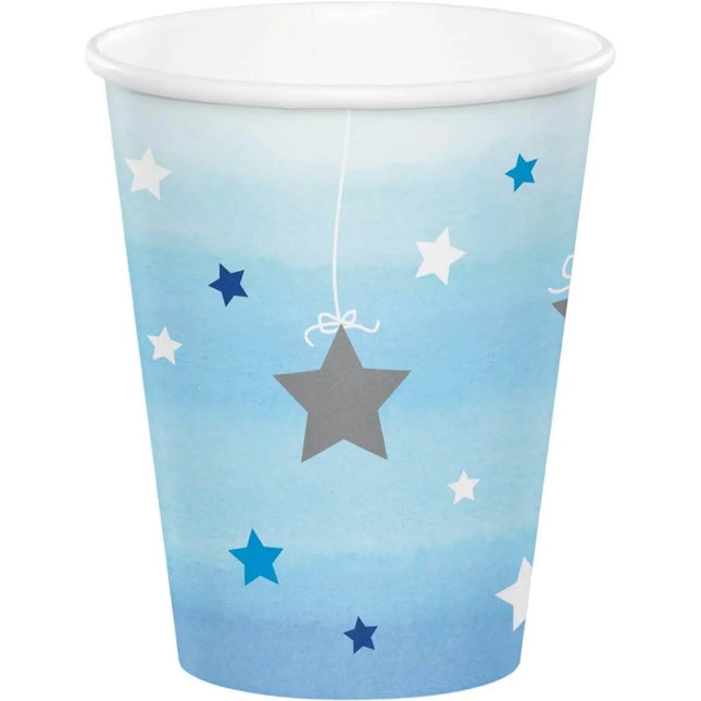 One Little Star Boy - 9oz Twinkle Twinkle Little Star Paper Cups (8ct) - Party Expo