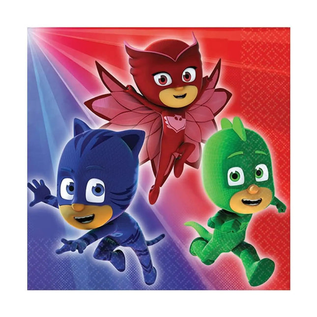 PJ Masks - Beverage Napkins (16ct) - Party Expo