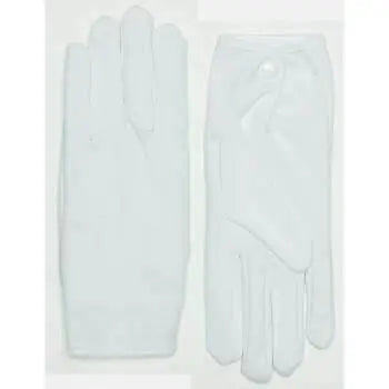 Parade Gloves-Short-W/Snap-White - Party Expo