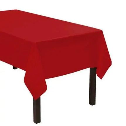 Party Essentials Heavy Duty Plastic Tablecover - Red (54x108) - Party Expo