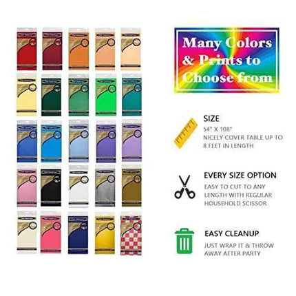 Party Essentials Heavy Duty Plastic Tablecover - Silver (54x108) - Party Expo