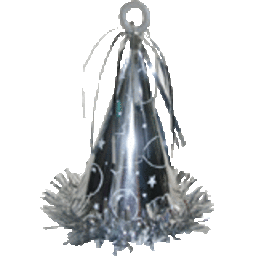 Party Hat Balloon Weight - Silver Party Expo  