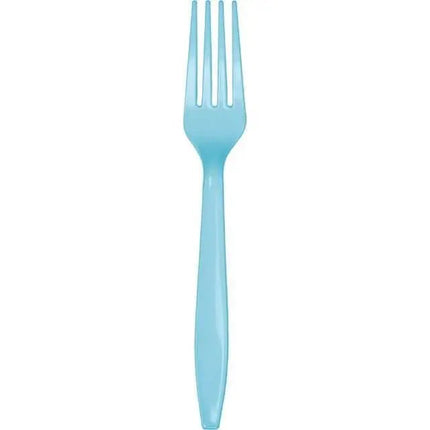 Pastel Blue Plastic Forks - Party Expo
