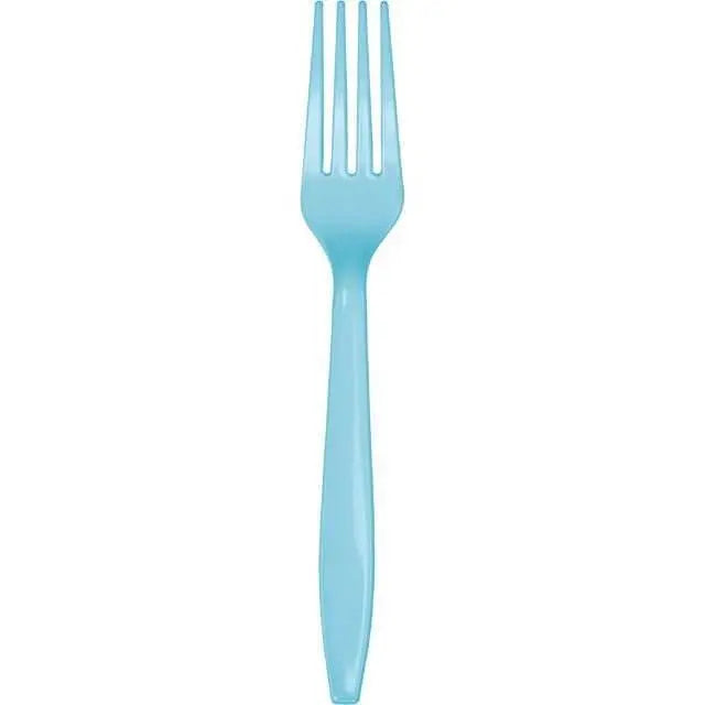 Pastel Blue Plastic Forks - Party Expo