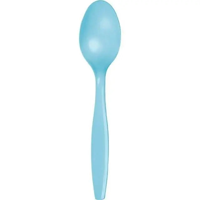 Pastel Blue Plastic Spoons - Party Expo