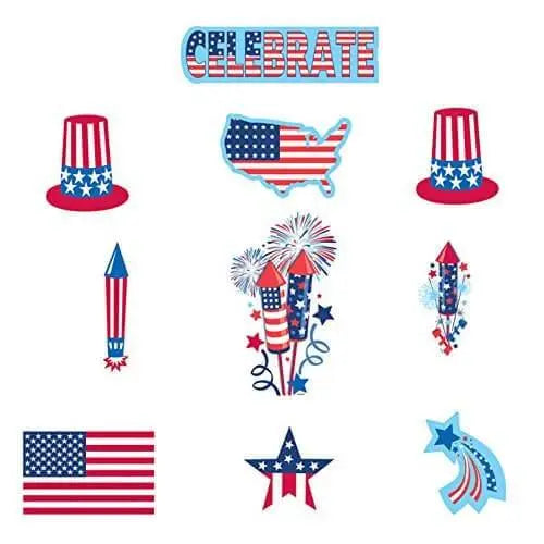 Patriotic Cutout Assortment Kit - Party Expo