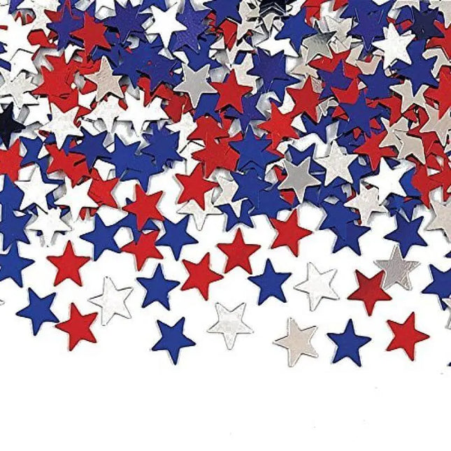 Patriotic Patriotic Stars Confetti - Red, White, & Blue - Party Expo