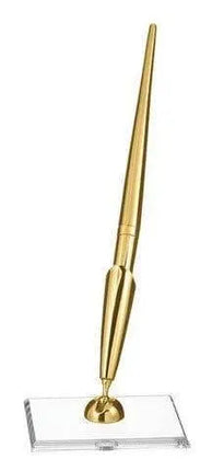 Pen with Base - Electroplated Silver (7.5 X 3in) - Party Expo