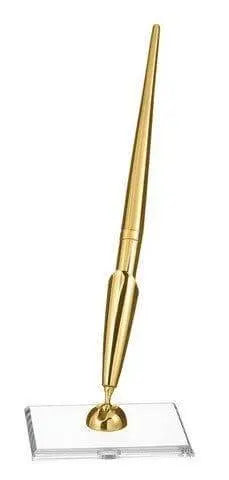 Pen with Base - Electroplated Silver (7.5 X 3in) - Party Expo