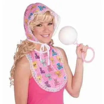 Pink Baby Bib & Bonnet Kit Party Expo  