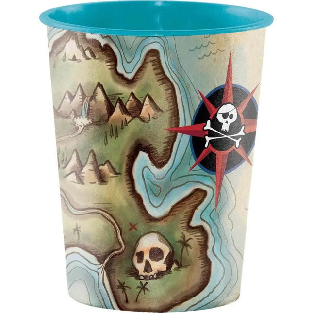 Pirates Map Plastic Cup - Party Expo