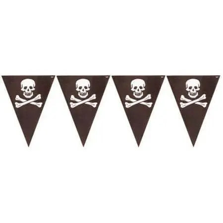 Pirates Map Plastic Flag Banner - Party Expo