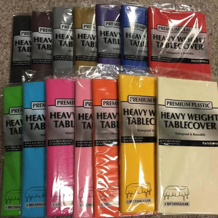 Plastic Table Cover - Black 54 X 108 - Party Expo