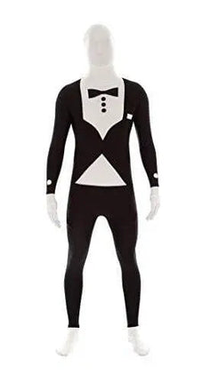 Premium Black/White Tuxedo Morphsuite Adult Costume - Large - Party Expo