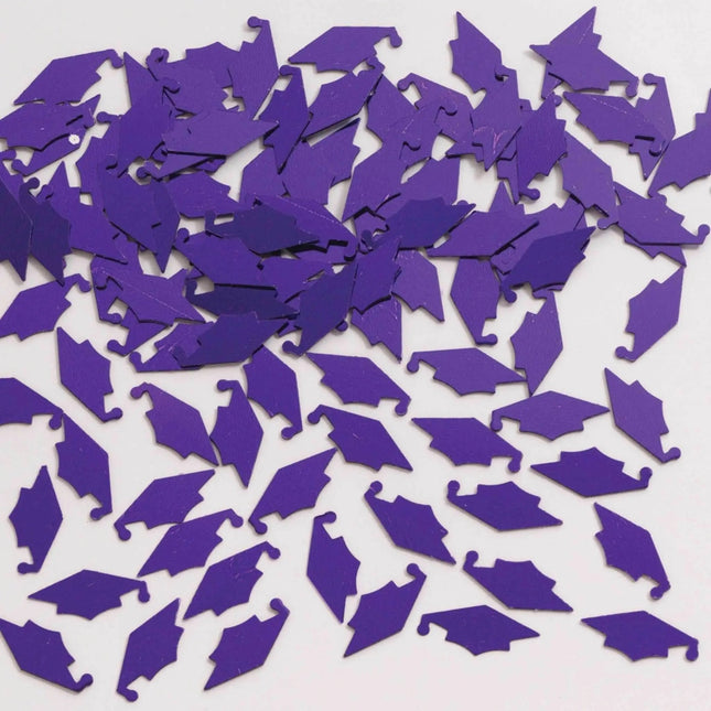 Purple Mortarboards Graduation Confetti (1ct) - Party Expo