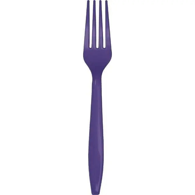 Purple Plastic Forks - Party Expo