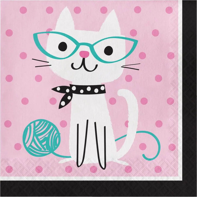 Purr-Fect Party Lunch Napkins - Party Expo