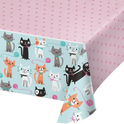 Purr-Fect Party Plastic Printed Table Cover - Party Expo
