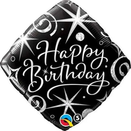 Qualatex - 18" Birthday Elegant Sparkle Swirl Mylar Balloon #339 Party Expo  