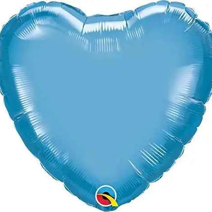 Qualatex - 18" Chrome Blue Heart Mylar Balloon #55 Party Expo  