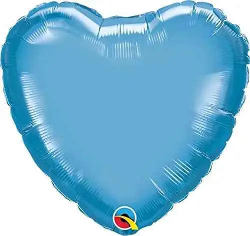 Qualatex - 18" Chrome Blue Heart Mylar Balloon #55 Party Expo  