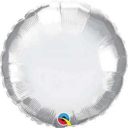 Qualatex - 18" Chrome Silver Round Mylar Balloon #113 Party Expo  