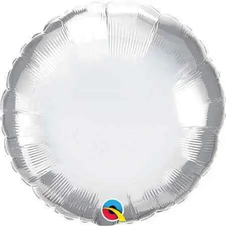 Qualatex - 18" Chrome Silver Round Mylar Balloon #113 Party Expo  