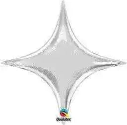 Qualatex - 20" Starpoint Mylar Balloon - Silver #360 Party Expo  