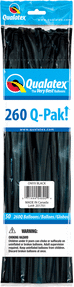Qualatex - 260Q Qpak Onyx Black Latex Balloons (50ct) Party Expo  