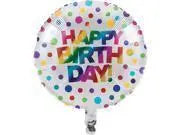 Rainbow Foil Birthday 18" Balloon #416 Party Expo  